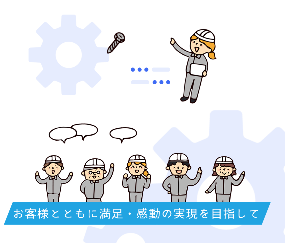お客様とともに満足・感動の実現を目指して